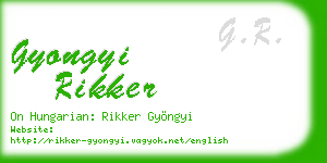gyongyi rikker business card