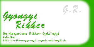 gyongyi rikker business card